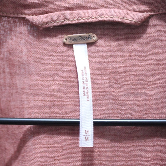 🎄Sale Free People Rosewood Linen Jacket Size Medium - Picture 9 of 14